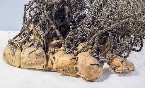 Birch Bark Net Weights - Ice Raven - Sub Zero Adventure - Copyright Gary Waidson, All rights reserved.