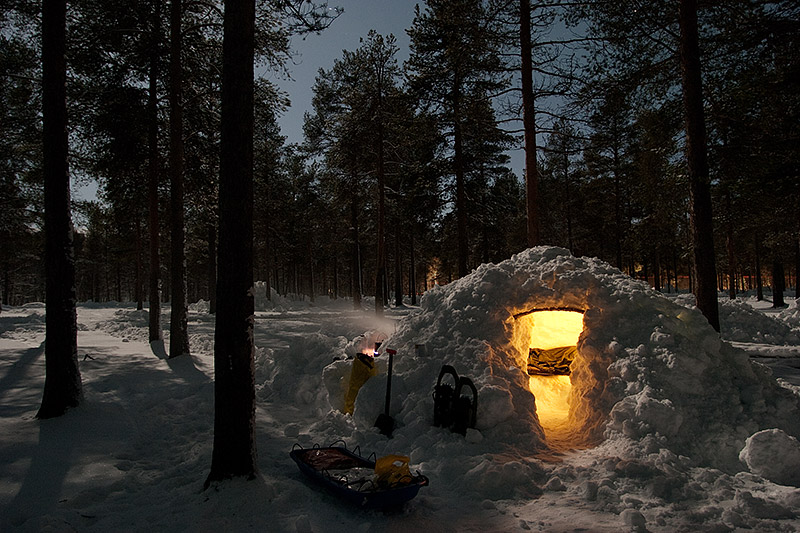 Camp Quinzhee - Ice Raven - Sub Zero Adventure - Copyright Gary Waidson, All rights reserved.