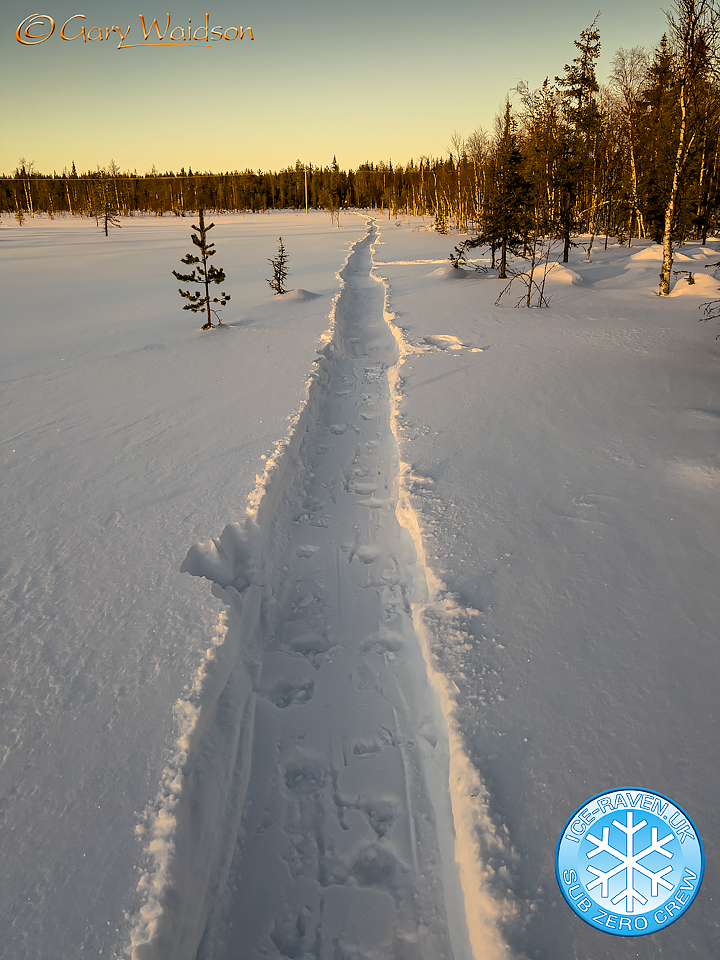 Snowshoe and sled float - Ice Raven - Sub Zero Adventure - Copyright Gary Waidson, All rights reserved.