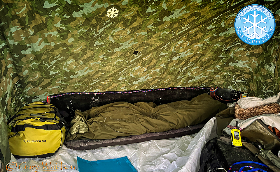 Sleeping arrangements - Ice Raven - Sub Zero Adventure - Copyright Gary Waidson, All rights reserved.