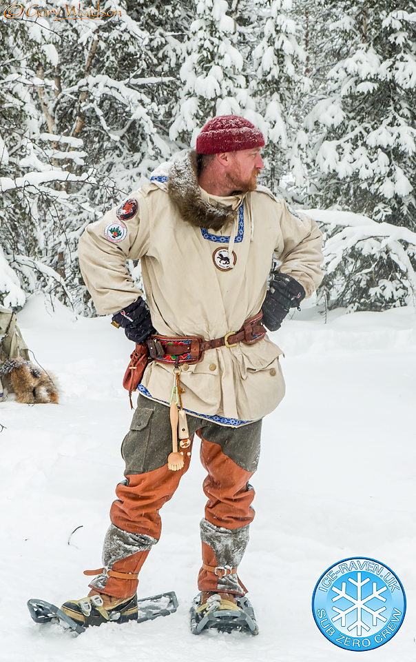 Riam surveying the camp - Ice Raven - Sub Zero Adventure - Copyright Gary Waidson, All rights reserved.